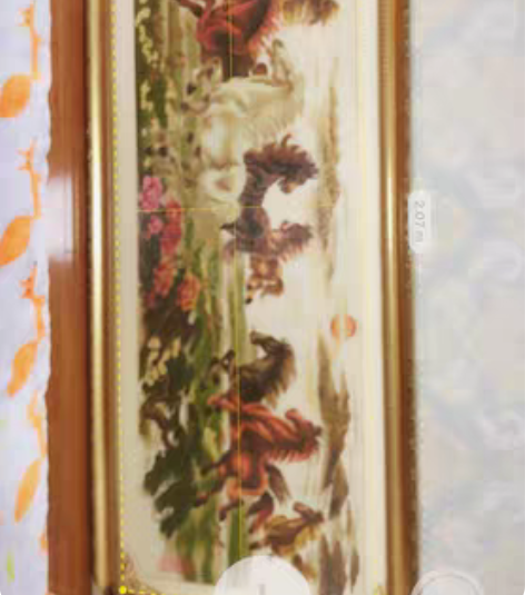 手工刺绣画，2x0.7m，已经裱好了，太大...