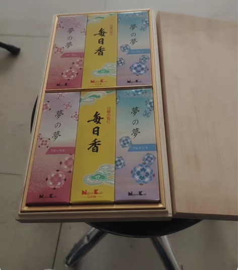 包邮日本每日香，熏香，原装木盒，6小盒， ...