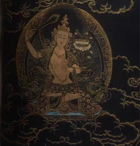 #另类唐卡#刺绣大黑天护法一副苏州刺绣画，...