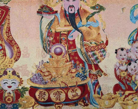 包邮古玩织锦画挂画，苏绣刺绣画画心唐卡画，...