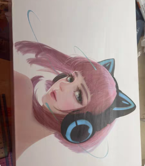 包邮妖物猫耳耳机头戴式3G蓝色仅拆封 99...