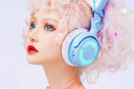 妖舞猫耳耳机4代 黑色的  仅收到插电脑试...