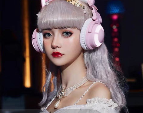 妖舞猫耳耳机3g头戴式蓝牙电脑可爱少女游戏...