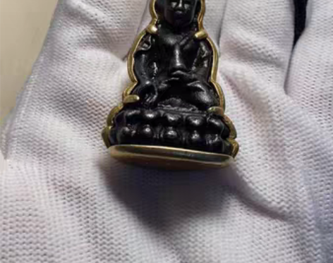 包邮【老天铁】净瓶观音——纯铜包边——天铁...