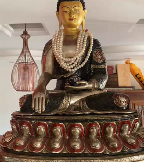 包邮尼泊尔鎏银释迦牟尼像!原版尼泊尔工艺!...