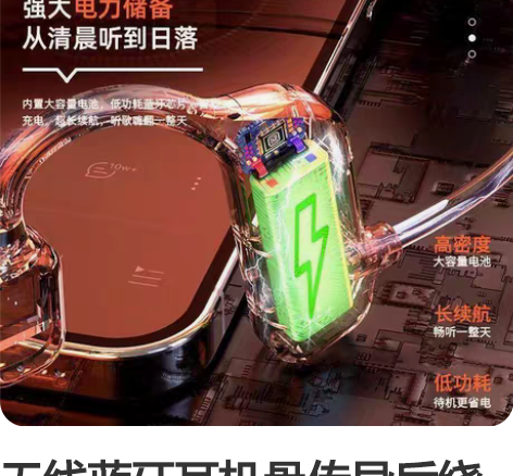 无线蓝牙耳机骨传导后绕式运动跑步耳挂不入耳...