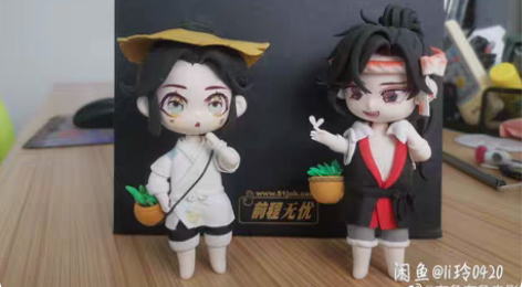 超轻黏土 手办，天官赐福谢怜花城Q版，纯手...