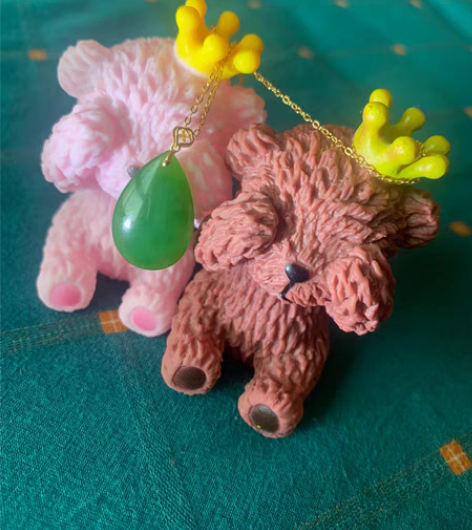 包邮18K金扣头碧玉水滴吊坠 感兴趣的话点...