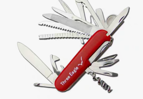 包邮全新28开多功能折叠军刀 带腰套 包邮...