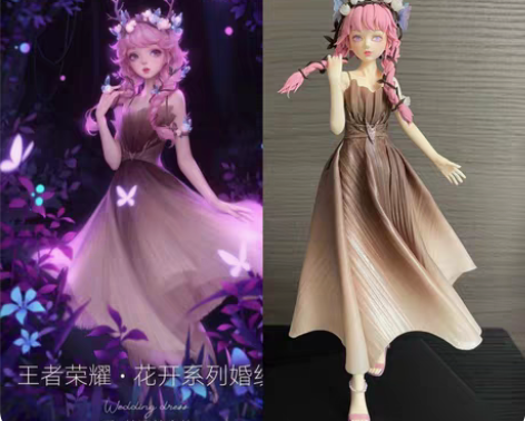 王者荣耀婚纱系列，瑶，超轻粘土手办，材质为...