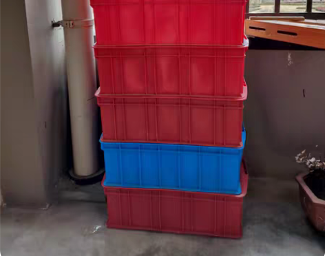 加厚塑料箱周转箱长方形小号配件框五金工具收...