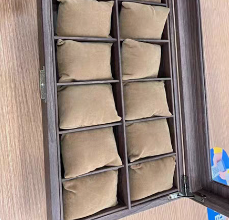 包邮（全新包邮）高档木纹手表盒收纳盒子手链...