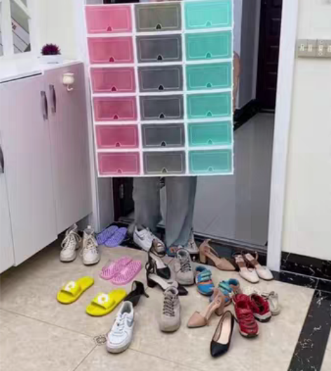 包邮清仓处理 12个装全新包邮加厚透明鞋盒...