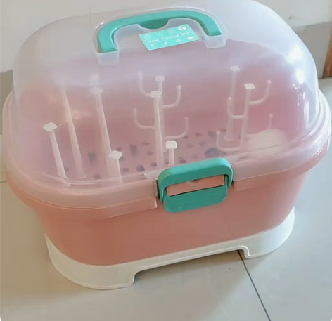 大号婴儿奶瓶收纳箱置物架，宝宝餐具收纳盒，...