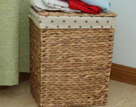 转卖金柳草编收纳筐脏衣服收纳篮 洗衣篮子藤...