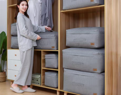 转卖装衣服收纳袋整理被子棉被的大袋子衣物打...