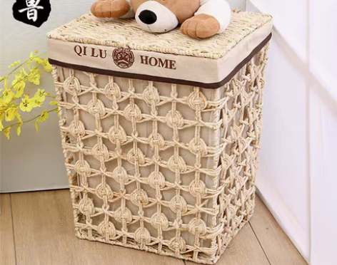 转卖【年终盛典价】奇鲁脏衣篓洗衣篮草编脏衣...