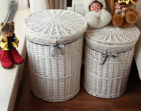 转卖金柳家居脏衣服收纳筐脏衣篮 藤编收纳筐...