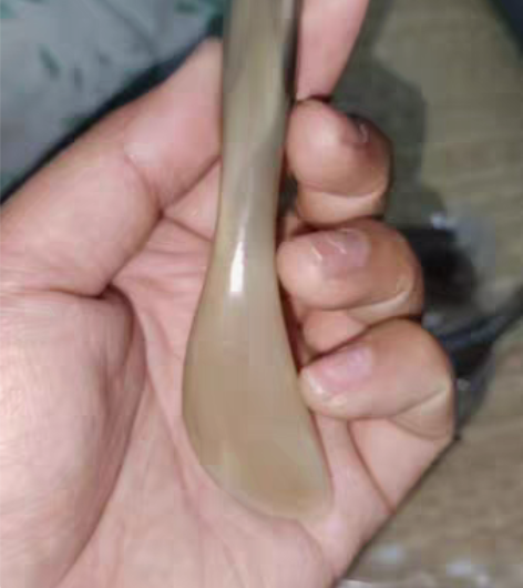 包邮1.0厚白牦牛角三角板带黑纹特价出货3...