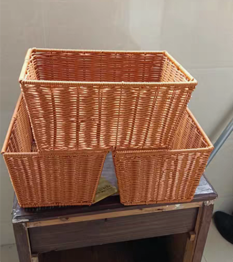 藤筐，尺寸:长30cm，宽:20cm，高:...
