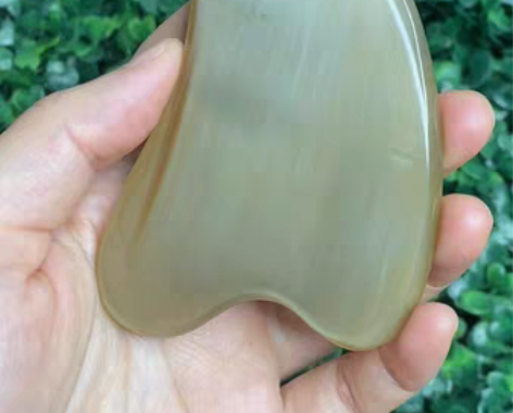 包邮7mm厚度天然牦牛角三角板刮痧板（35...