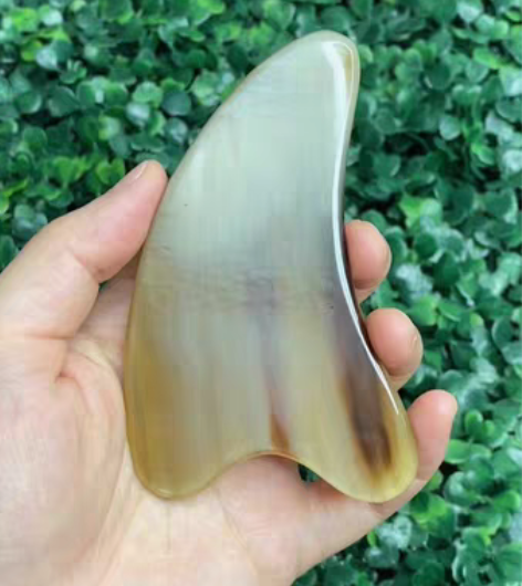 包邮6mm厚度天然牦牛角三角板刮痧板（33...