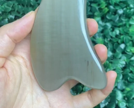包邮10mm厚度天然牦牛角三角板刮痧板（2...