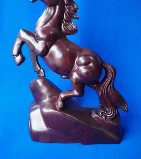 包邮【品名】马到成功摆件 【材质】黑檀木 ...