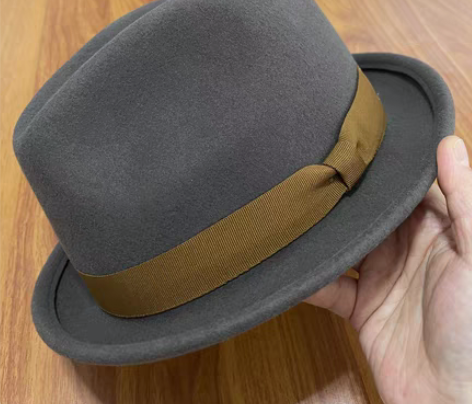 包邮高品质尾单礼帽！ 超细纯羊毛 撞色织带...