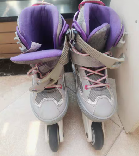 迪卡侬36码溜冰鞋 直排轮滑鞋 旱冰鞋 穿...