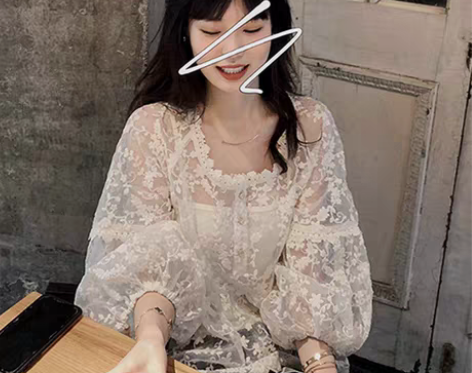 转卖蕾丝防晒衫仙女夏天韩版百搭长袖防晒衣服...