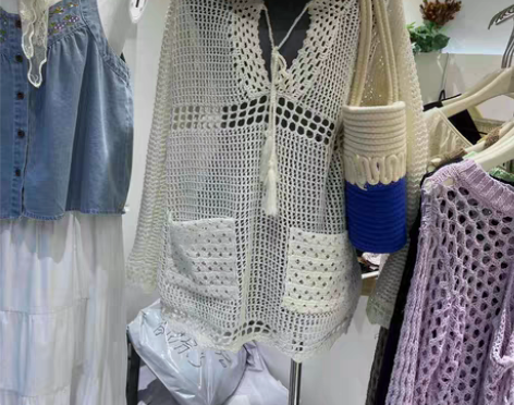 转卖清仓 不退不换 2022早秋镂空针织上...