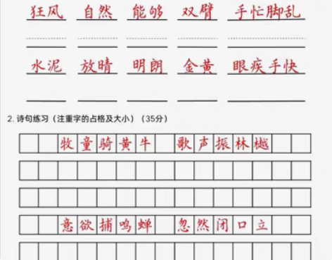 包邮小学生、中学生词组、篇章训练，1～6年...