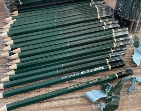 包邮全新90支得力素描铅笔，绘画专业用笔素...