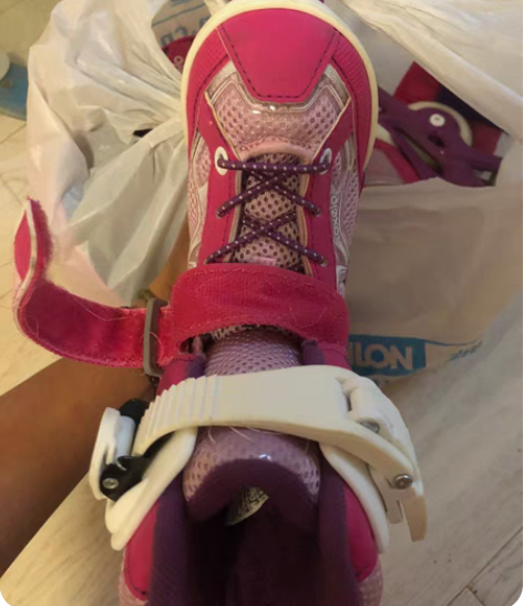 包邮迪卡侬女孩轮滑鞋内长16.5-18.5...