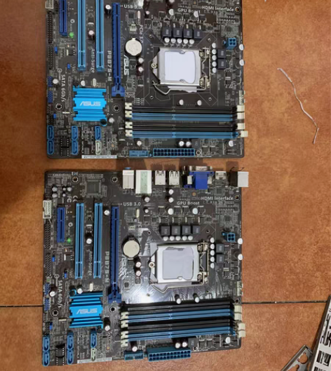 拆机12片华硕P8B750-M台式机主板，...