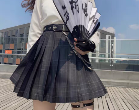 包邮jk碳灰格裙制服套装长袖短袖 jk碳灰...