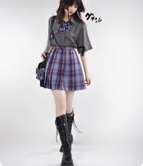 包邮电竞少女jk格群 xxl 42cm 几...