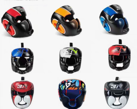 转卖BN拳击头盔成人跆拳道儿童泰拳散打头套...