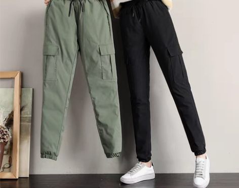 转卖羽绒裤女外穿高腰加厚冬季白鸭绒休闲工装...