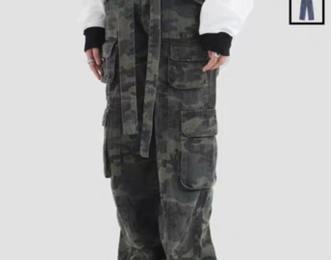 转卖INSstudios 多口袋高腰工装裤...