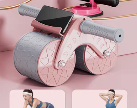 转卖健腹轮练腹肌健身器材自动回弹男士家用收...