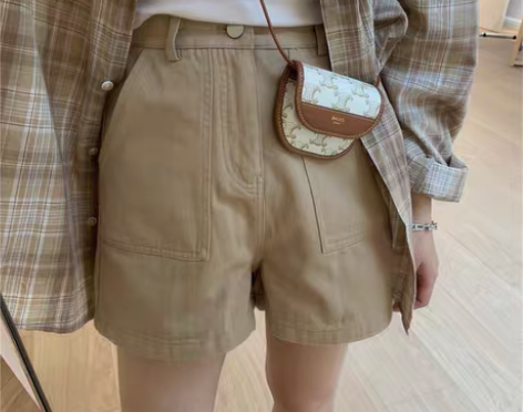 转卖现~韩国东大门夏季新款流行百搭口袋高腰...