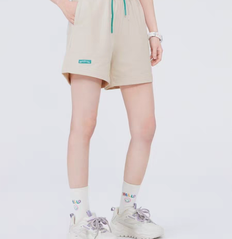 森马休闲裤女松紧腰抽绳撞色运动风2022夏...