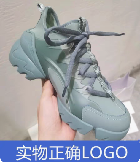 厚底老爹鞋女2023年新款内增高英伦风in...