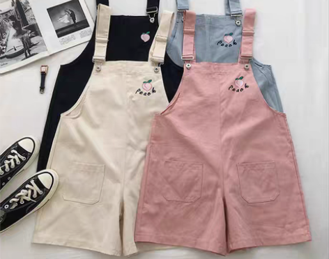 转卖卡通刺绣背带裤女2020早春新款韩版减...