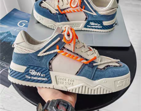 包邮男鞋秋季厚底帆布鞋鞋子男运动板鞋潮流休...