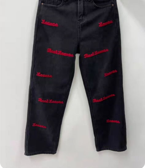 包邮全新加绒直筒牛仔裤     M码   ...