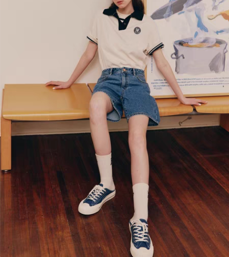 包邮TeenieWeenie小熊牛仔裤短裤...