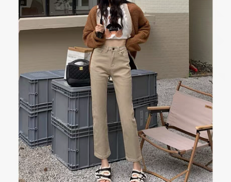 转卖哲娜纯2022夏季新品牛仔裤女休闲显瘦...